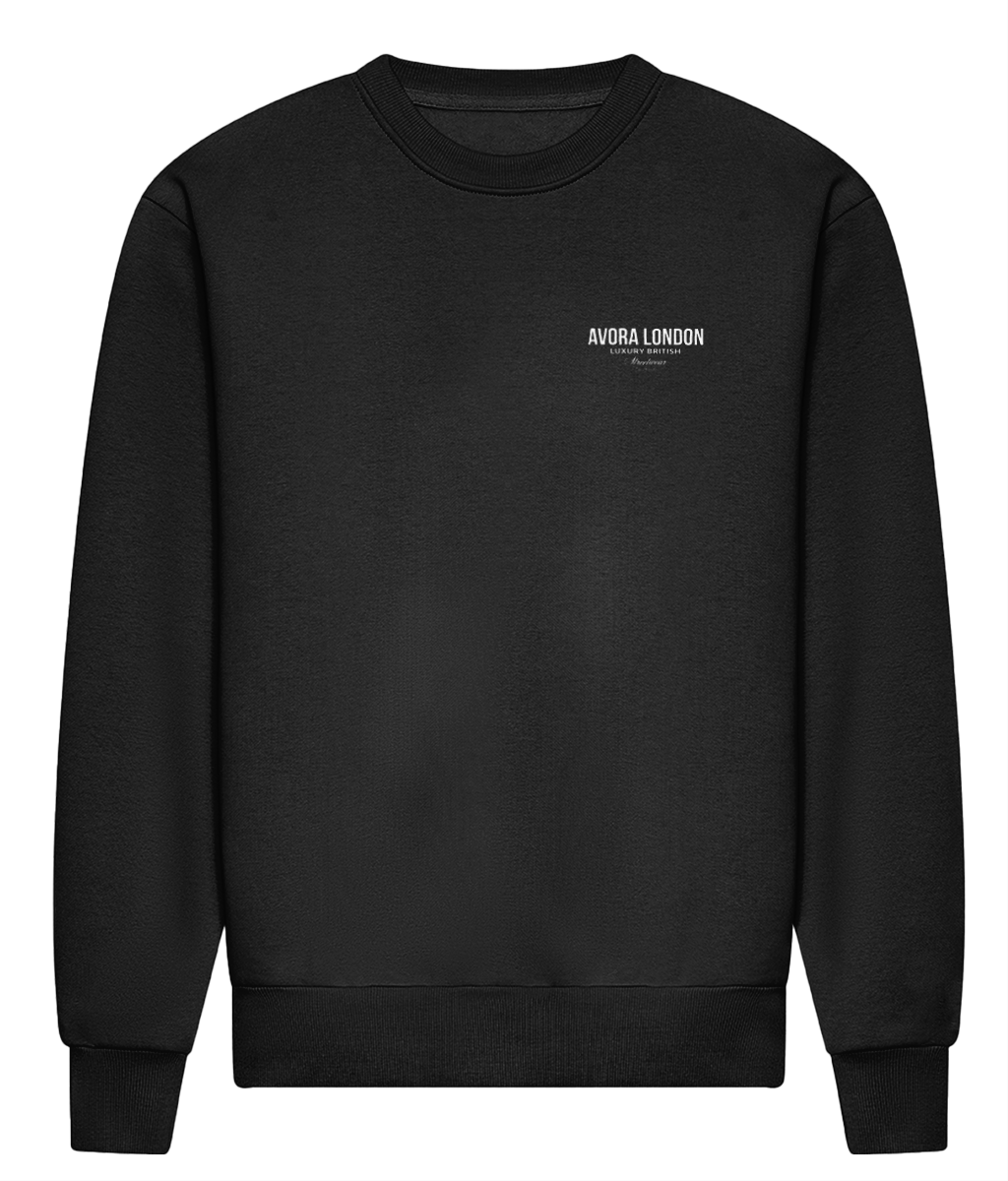 Avora London Statement Crew Sweat in Black