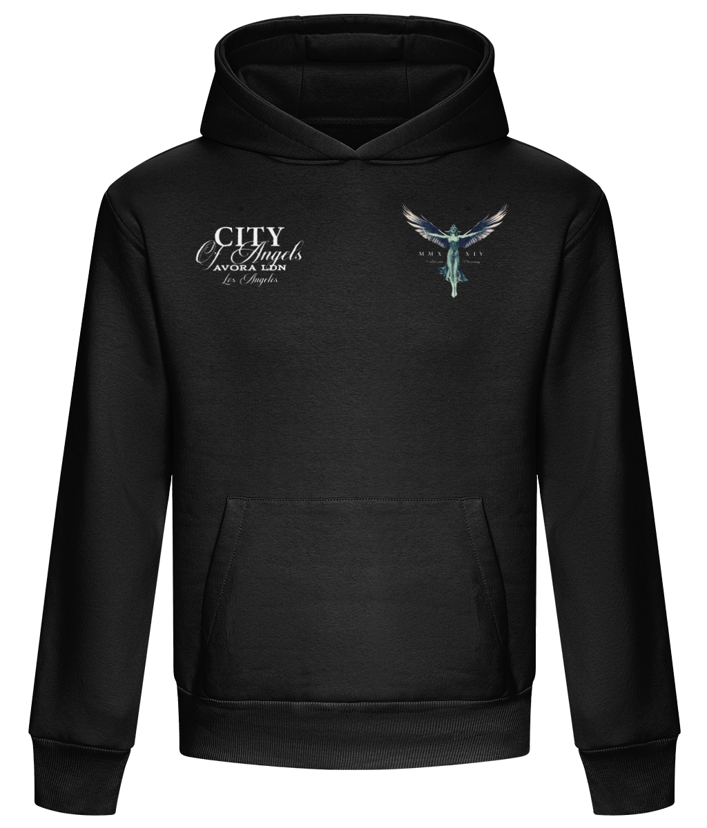 Avora London City of Angels Heavyweight Hoodie in Black