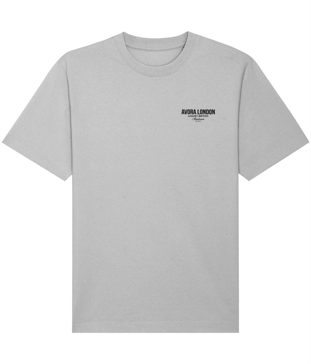 Avora London Statement T-Shirt in Heather Grey