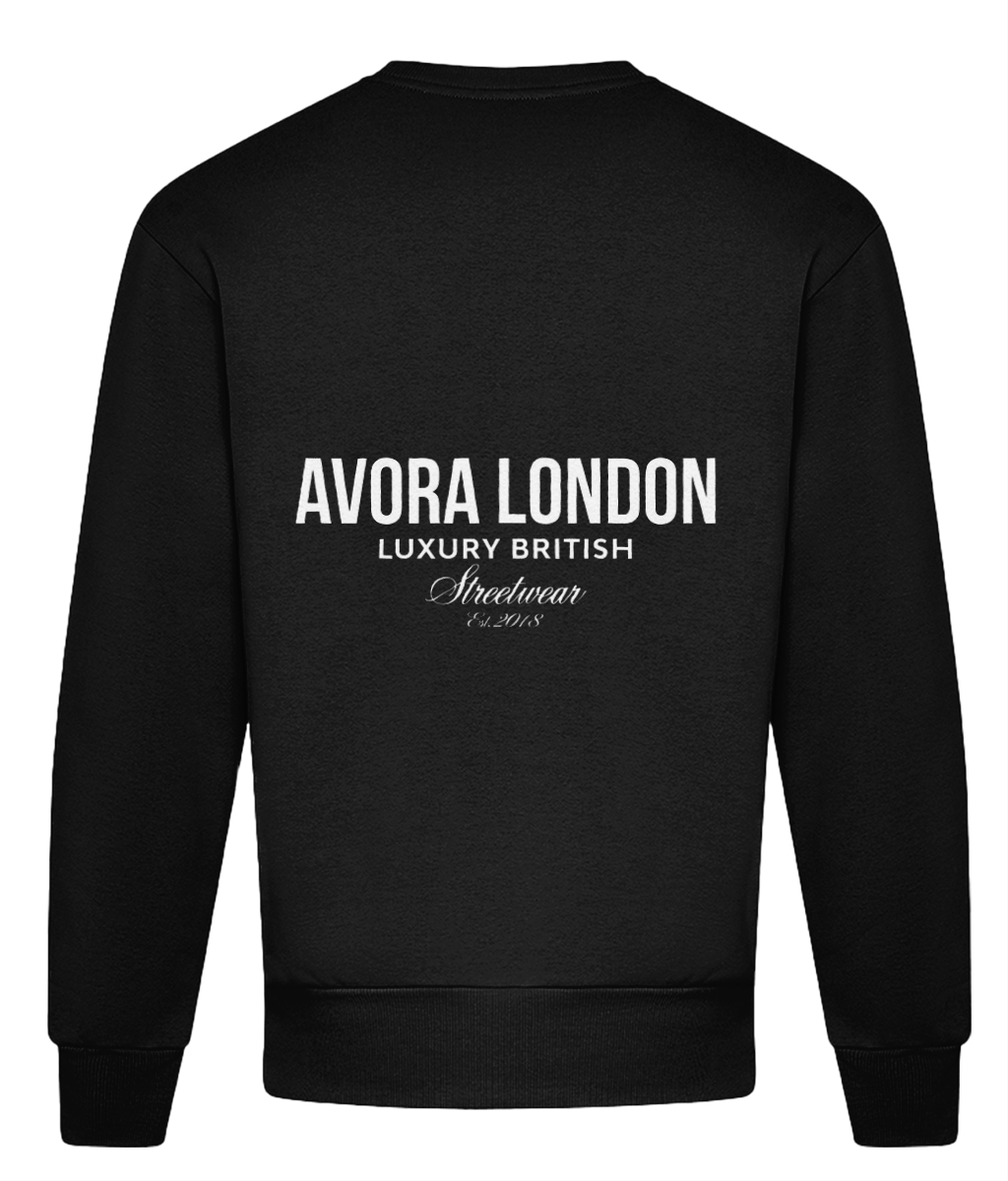 Avora London Statement Crew Sweat in Black