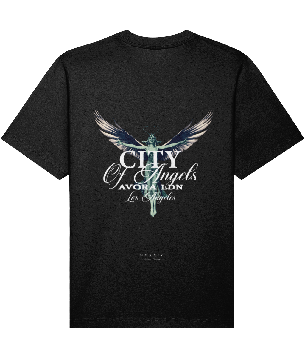 Avora London City of Angels Oversize T-Shirt in Black