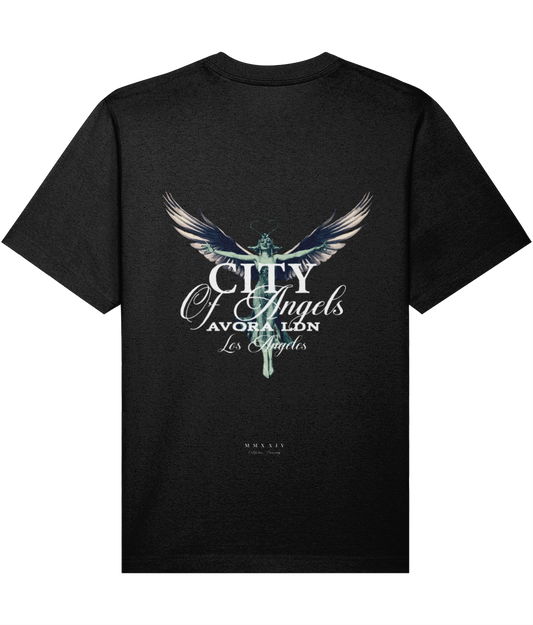 Avora London City of Angels Oversize T-Shirt in Black