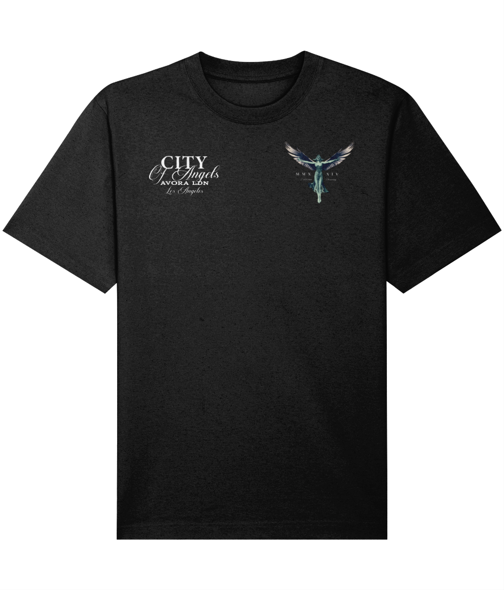 Avora London City of Angels Oversize T-Shirt in Black