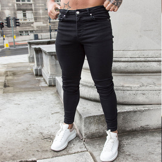 Avora London Micah Skinny Essential Non Ripped Jeans in Jet Black