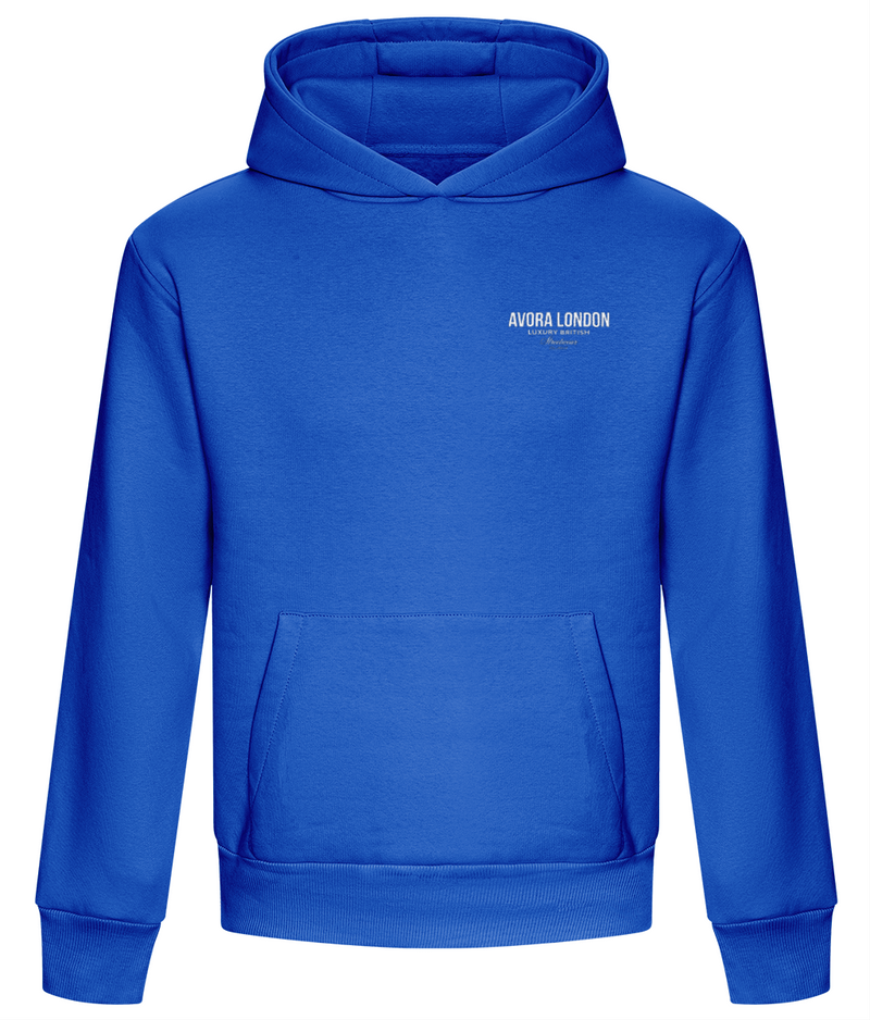 Avora London Statement Heavyweight Hoodie in Blue