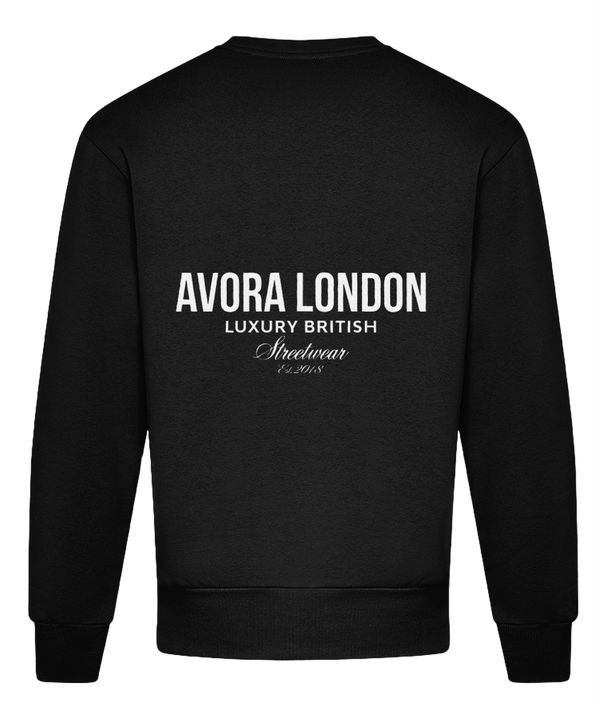 Avora London Statement Crew Sweat in Black