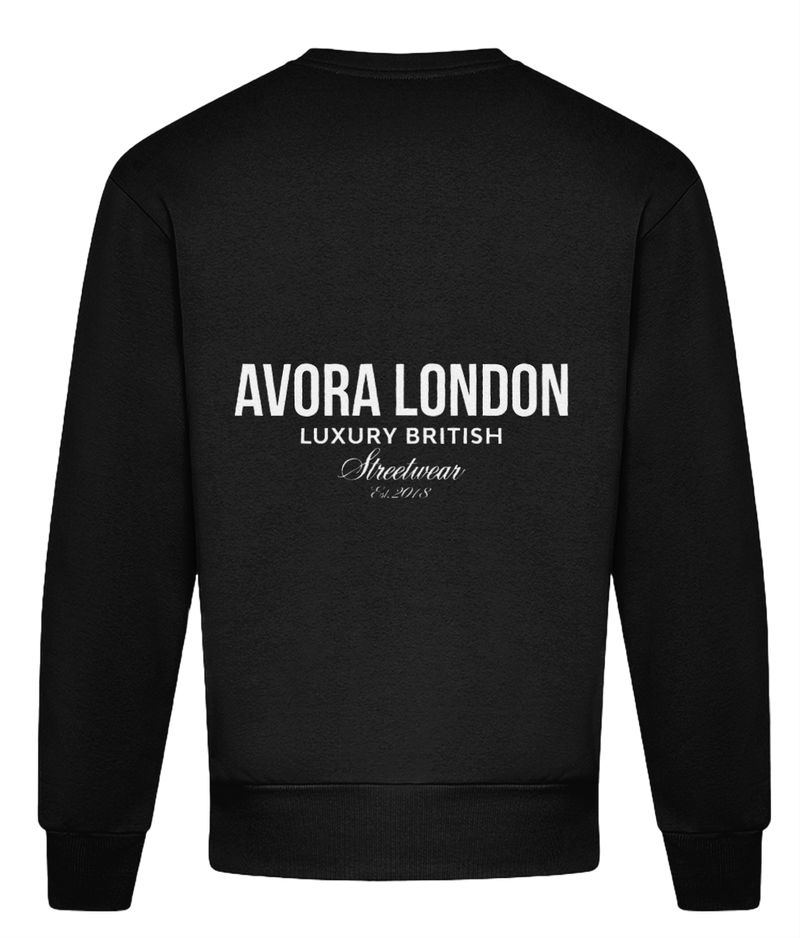 Avora London Statement Crew Sweat in Black