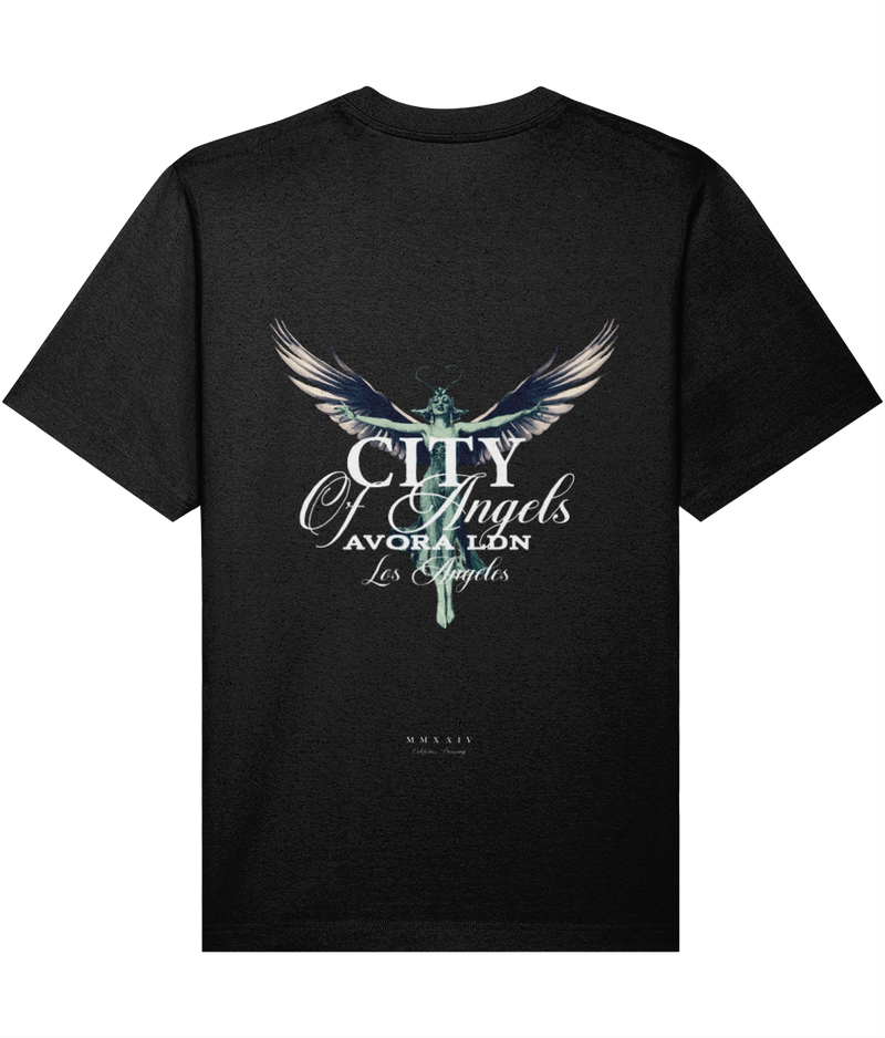 Avora London City of Angels Oversize T-Shirt in Black