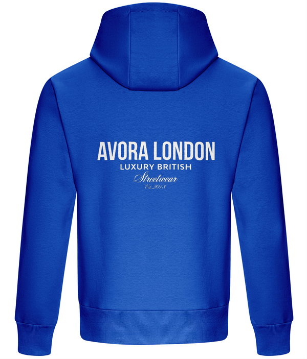 Avora London Statement Heavyweight Hoodie in Blue