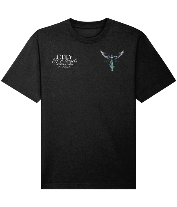 Avora London City of Angels Oversize T-Shirt in Black