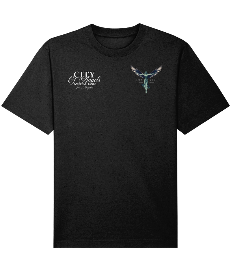 Avora London City of Angels Oversize T-Shirt in Black