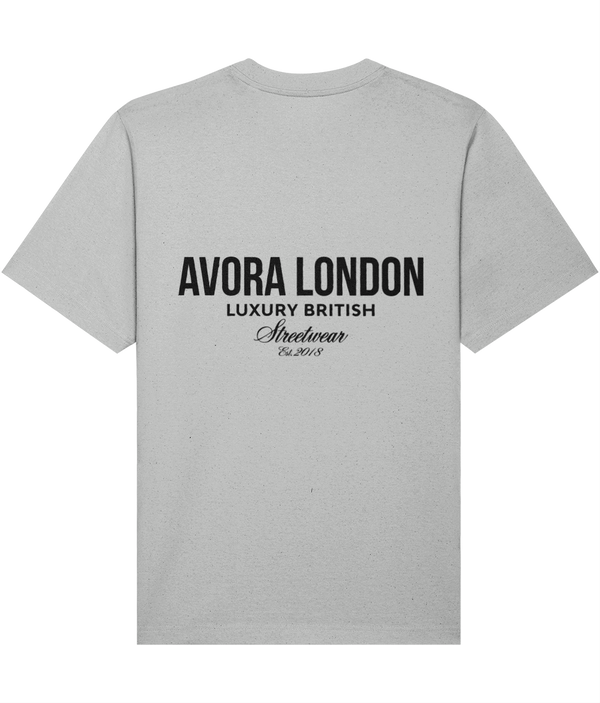 Avora London Statement T-Shirt in Heather Grey