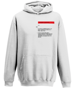Avora London Monte Hoodie in White/Red