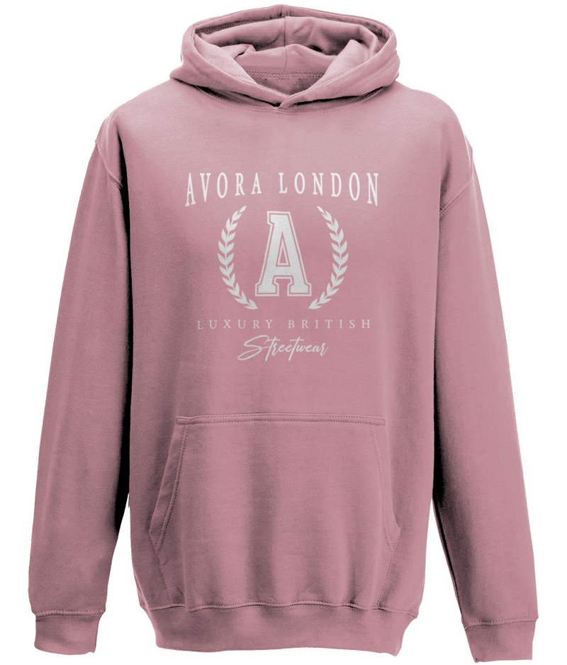Avora London Academy Hoodie in Dusty Pink