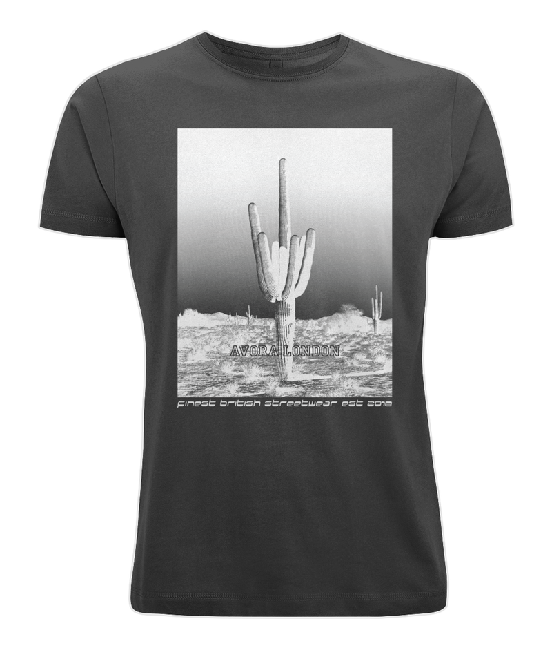 Avora London Oversize Cactus Neg Graphic T-Shirt in Black