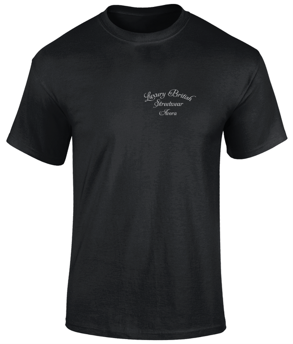 Avora London Lux Curve Logo T-Shirt in Black