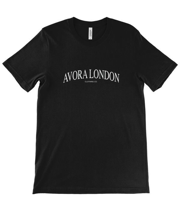 Avora London Curved Logo T-Shirt in Black