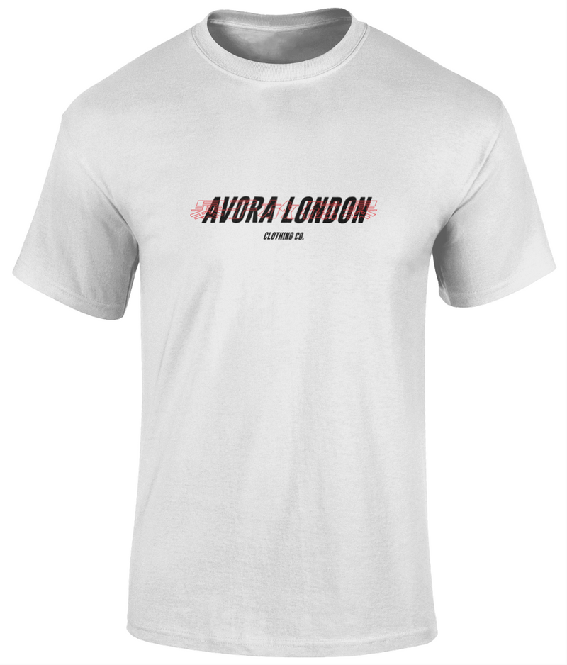 Avora London Blythe T-Shirt in White/Red