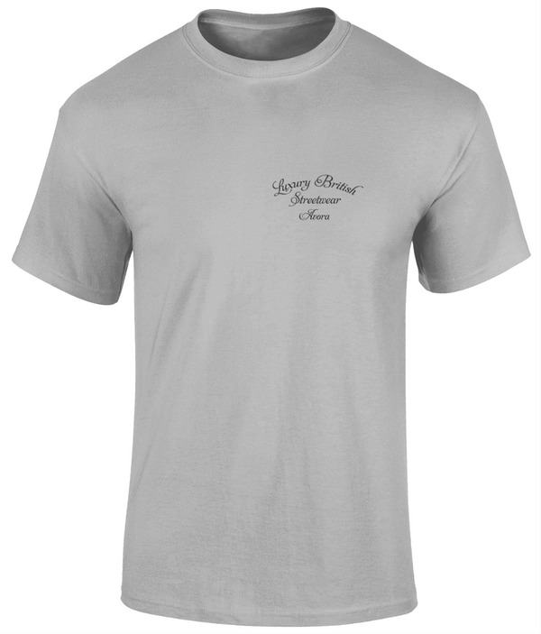 Avora London Lux Curve Logo T-Shirt in Sports Grey
