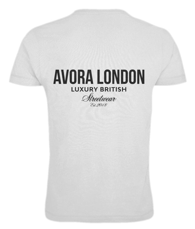 Avora London Statement Back Print Oversize T-Shirt in White