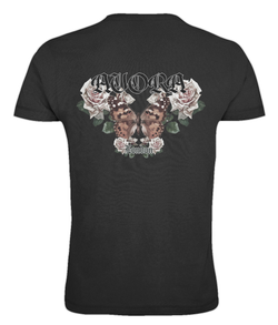 Avora London Butterfly Back Print Oversize T-Shirt in Black