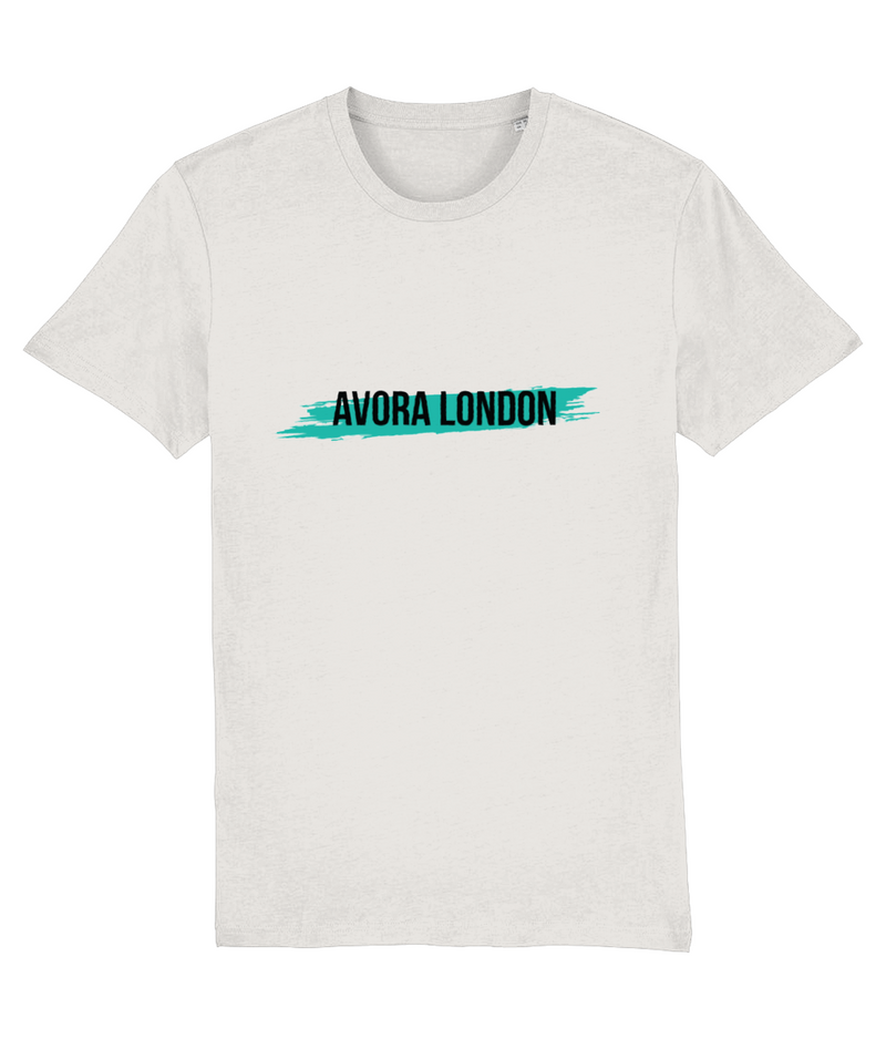 Avora London Paint Strike T-Shirt in Vintage White/Teal