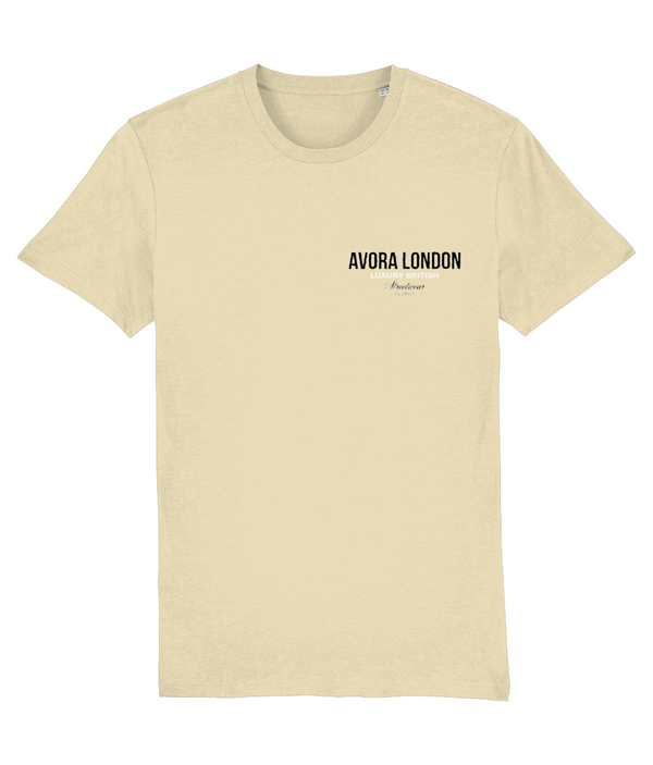 Avora London Statement Back Print T-Shirt in Butter