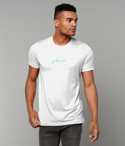 Avora London Basic T-Shirt in White/Teal