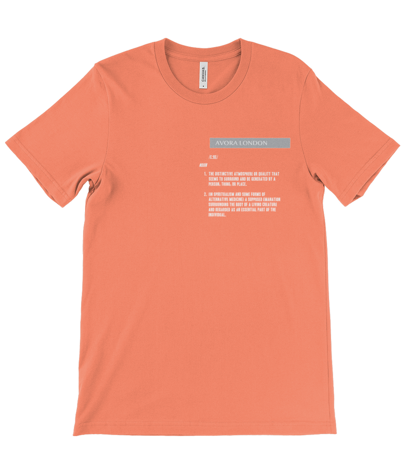 Avora London Monte T-Shirt in Orange/Grey