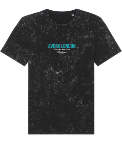 Avora London Mini Statement Splatter T-Shirt in Black / Teal