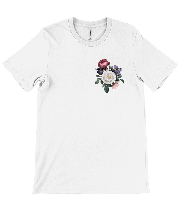 Avora London Trenton Floral Chest Print T-Shirt in White