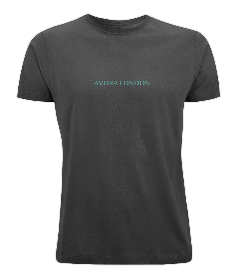 Avora London Oversize Brand Carrier T-Shirt in Black/Teal