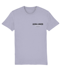 Avora London Statement Back Print T-Shirt in Lavender
