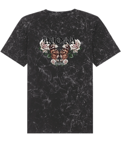 Avora London Butterfly Back Print Splatter T-Shirt in Black