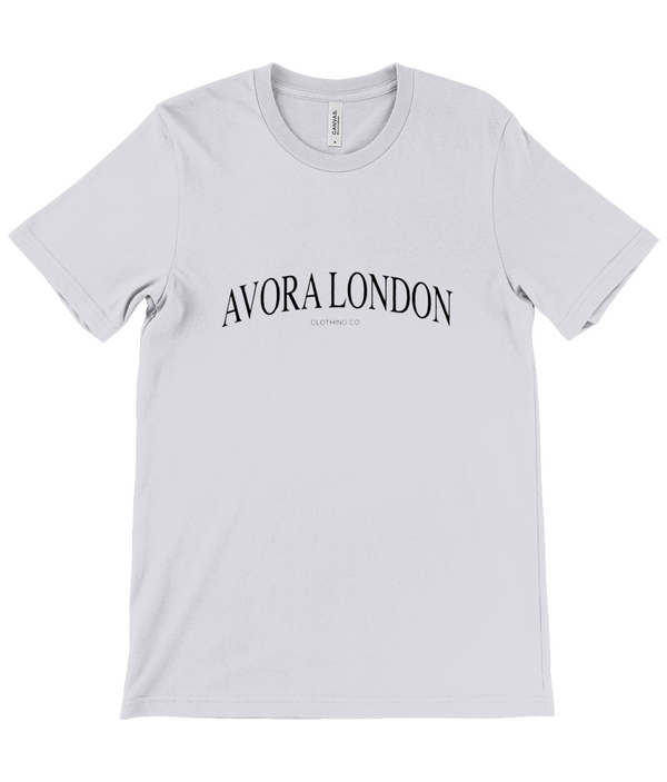 Avora London Curved Logo T-Shirt in Ash