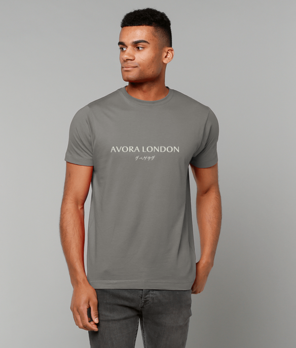 Avora London Alias T-Shirt in Charcoal/Beige