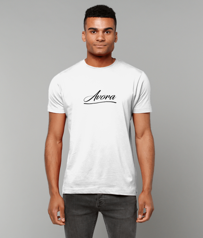 Avora London Large Script Logo T-Shirt in White
